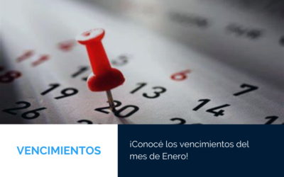 ¡CONOCE LOS VENCIMIENTOS DEL MES!