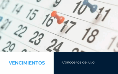 Conocé los vencimientos del mes de JULIO